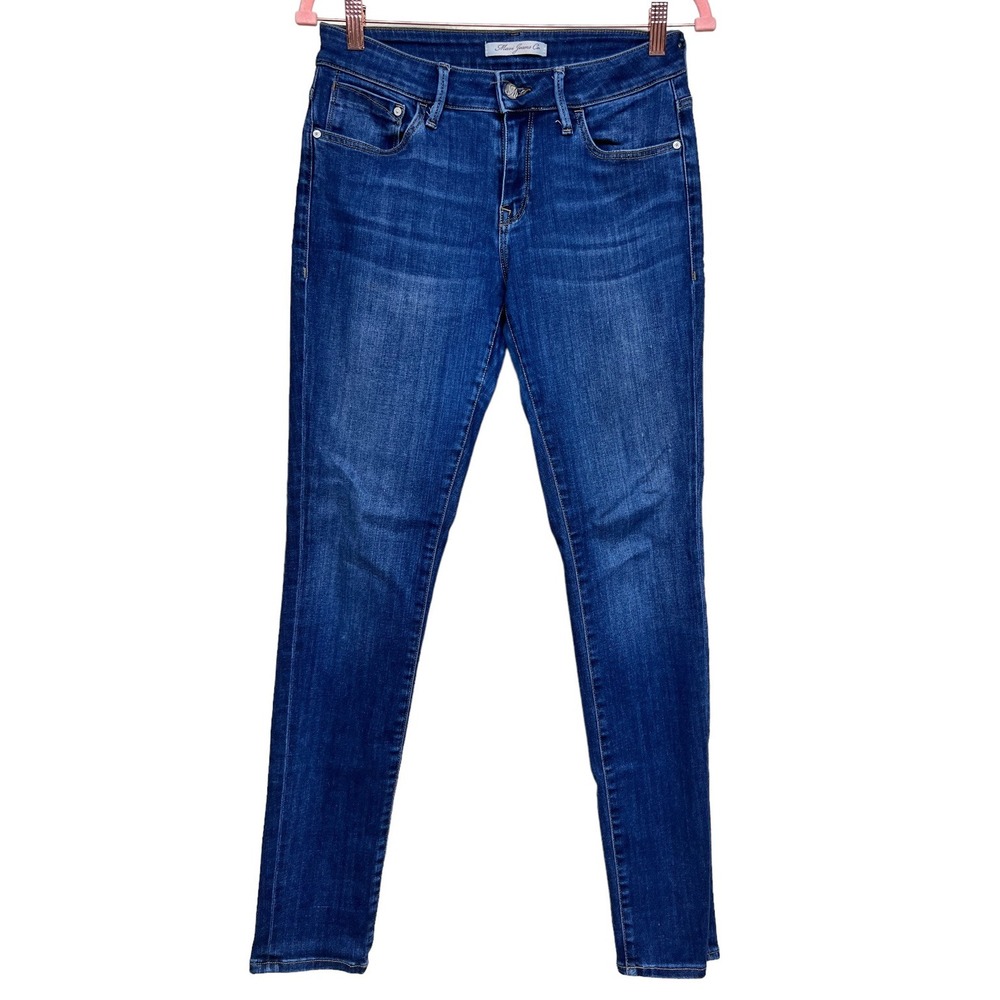 Mavi Jeans Slim Straight Mid Rise Blue Medium Wash Women's Size 28W x 32L